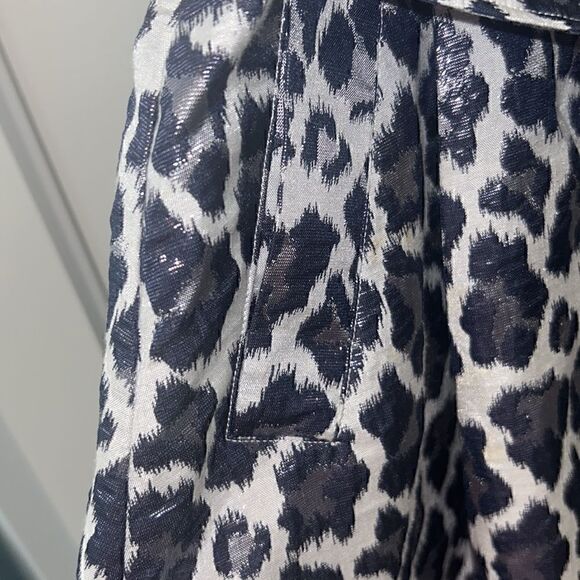 Banana Republic Blue and White Leopard Print Dress - Picture 7 of 12